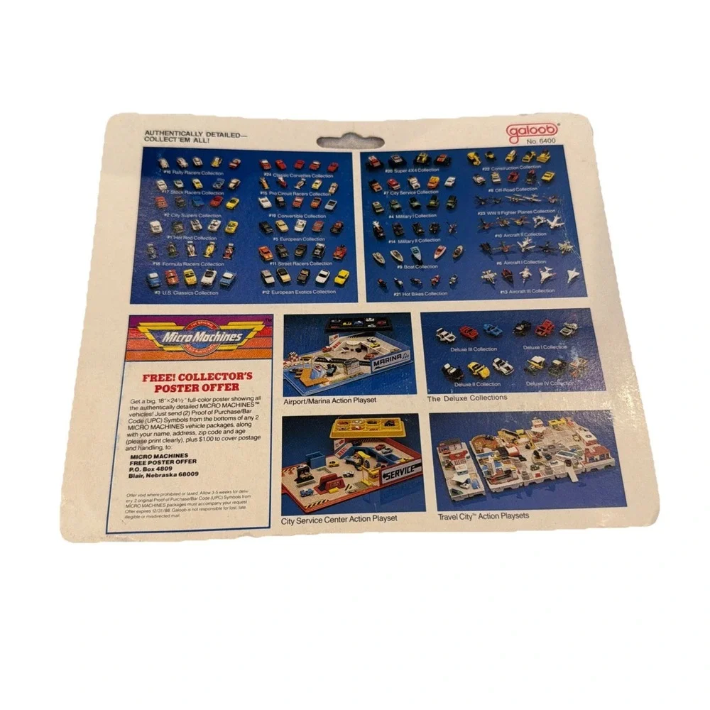 Vtg 1987 Micro Machines #6 Aircraft 1 Collection Galoob Original Pkg No.‎ 6400
